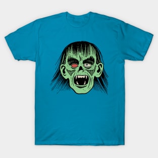 Halloween Green Monster Face T-Shirt